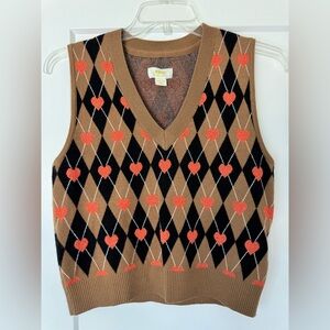 Maeve Hearts and Argyle Sweater Vest